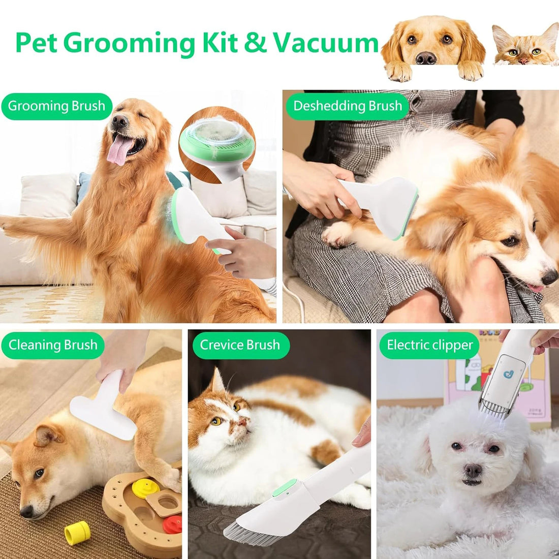 Happy Paw Pals™ Pet Grooming Vacuum Kit 2L