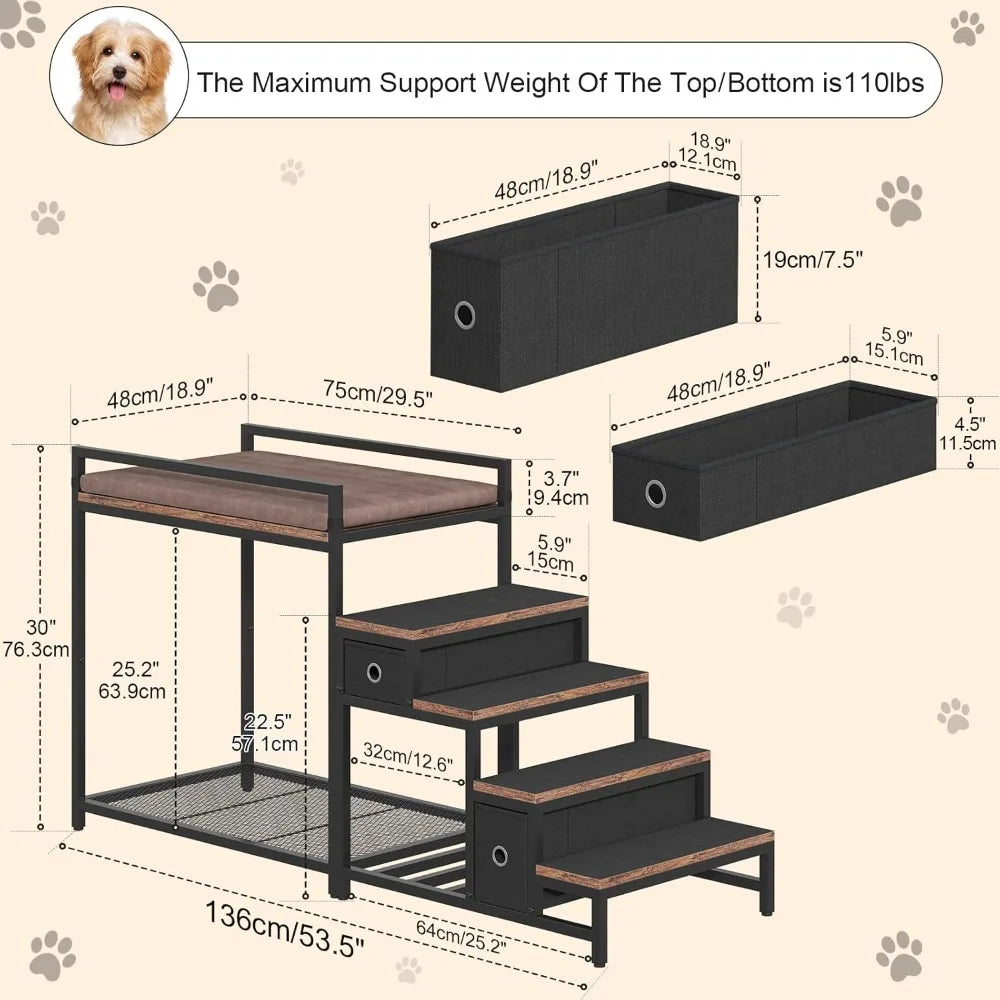 Happy Paw Pals™ dual-level pet bunk bed