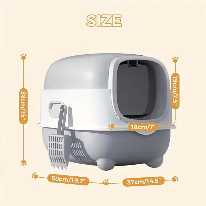 Happy Paw Pals™ Large Fully Enclosed Cat Litter Box