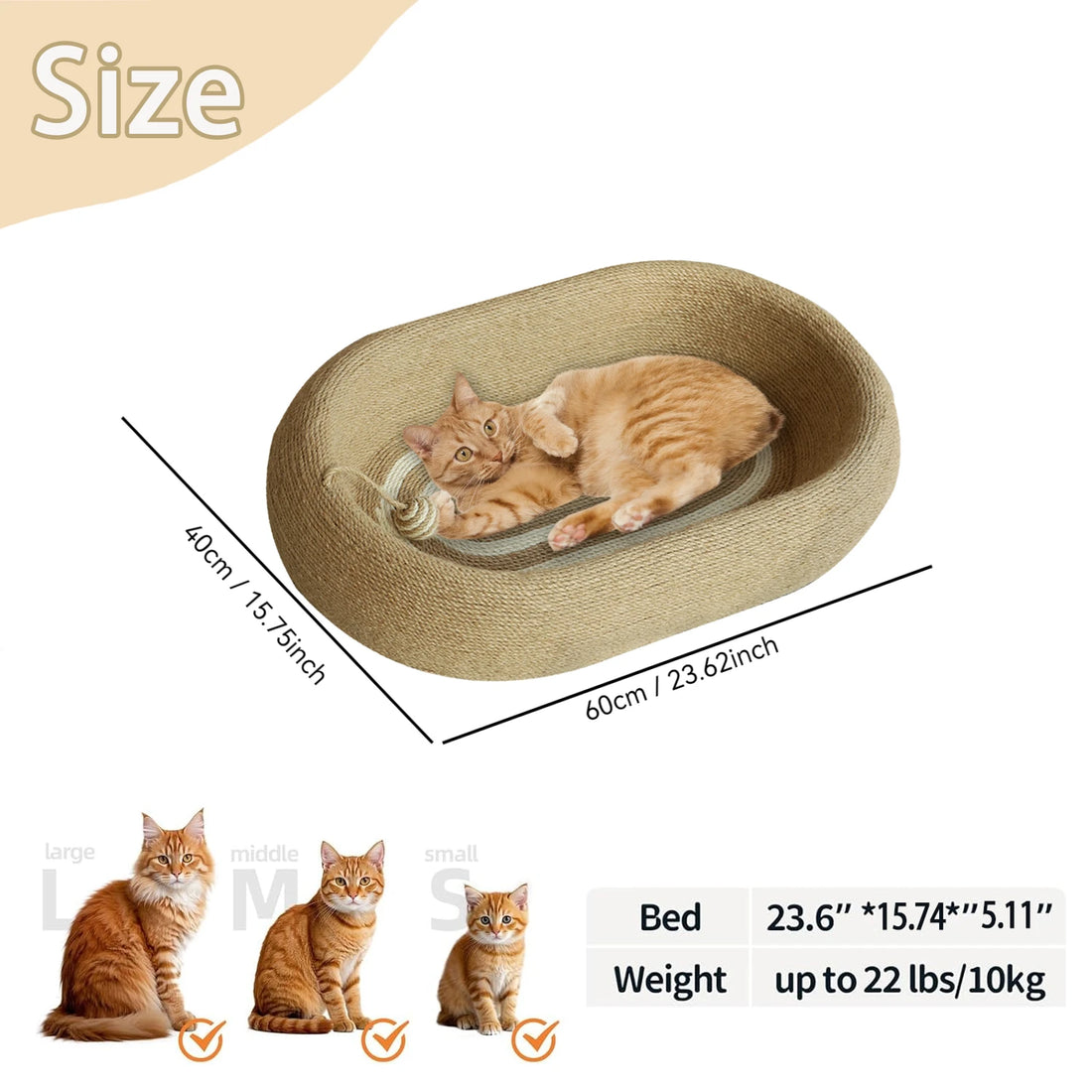 Happy Paw Pals™ Cat Scratcher & Sisal Cat Nest