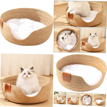 Happy Paw Pals™ Pet Rattan Cooling Bed