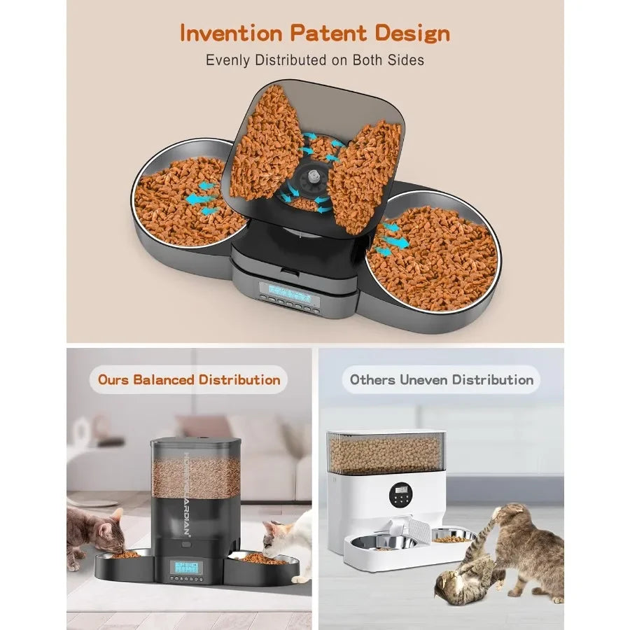 Happy Paw Pals™ 3.5L Automatic Dual Cat Feeder