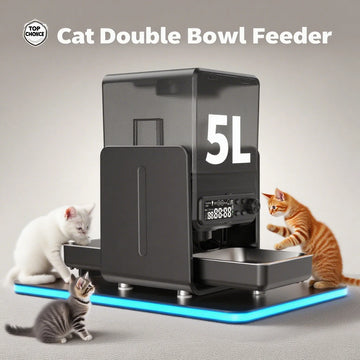 Happy Paw Pals™ Height-Adjustable Dual Pet Feeder