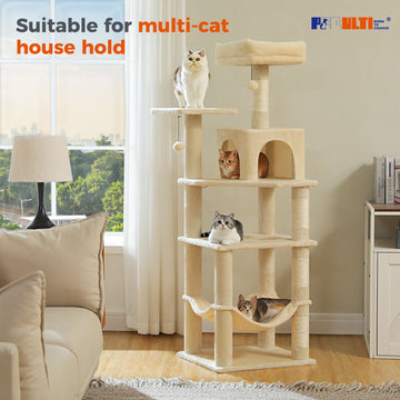Happy Paw Pals™ Multi-Level Cat Tree Tower with Private Condo