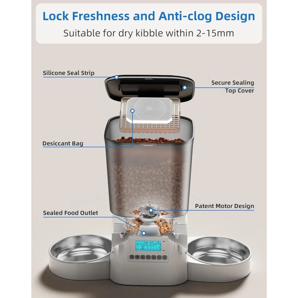 Happy Paw Pals™ 3.5L Dual Bowl Automatic Pet Feeder