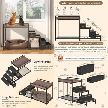 Happy Paw Pals™ dual-level pet bunk bed