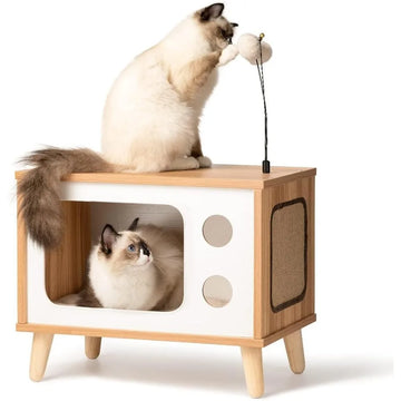 Happy Paw Pals™ Cat Wooden Condo House