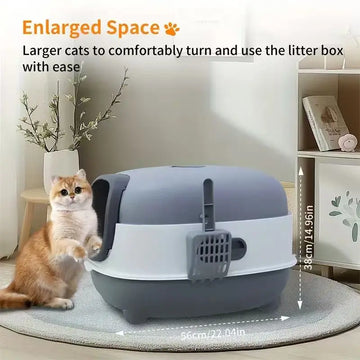 Happy Paw Pals™ Large Fully Enclosed Cat Litter Box